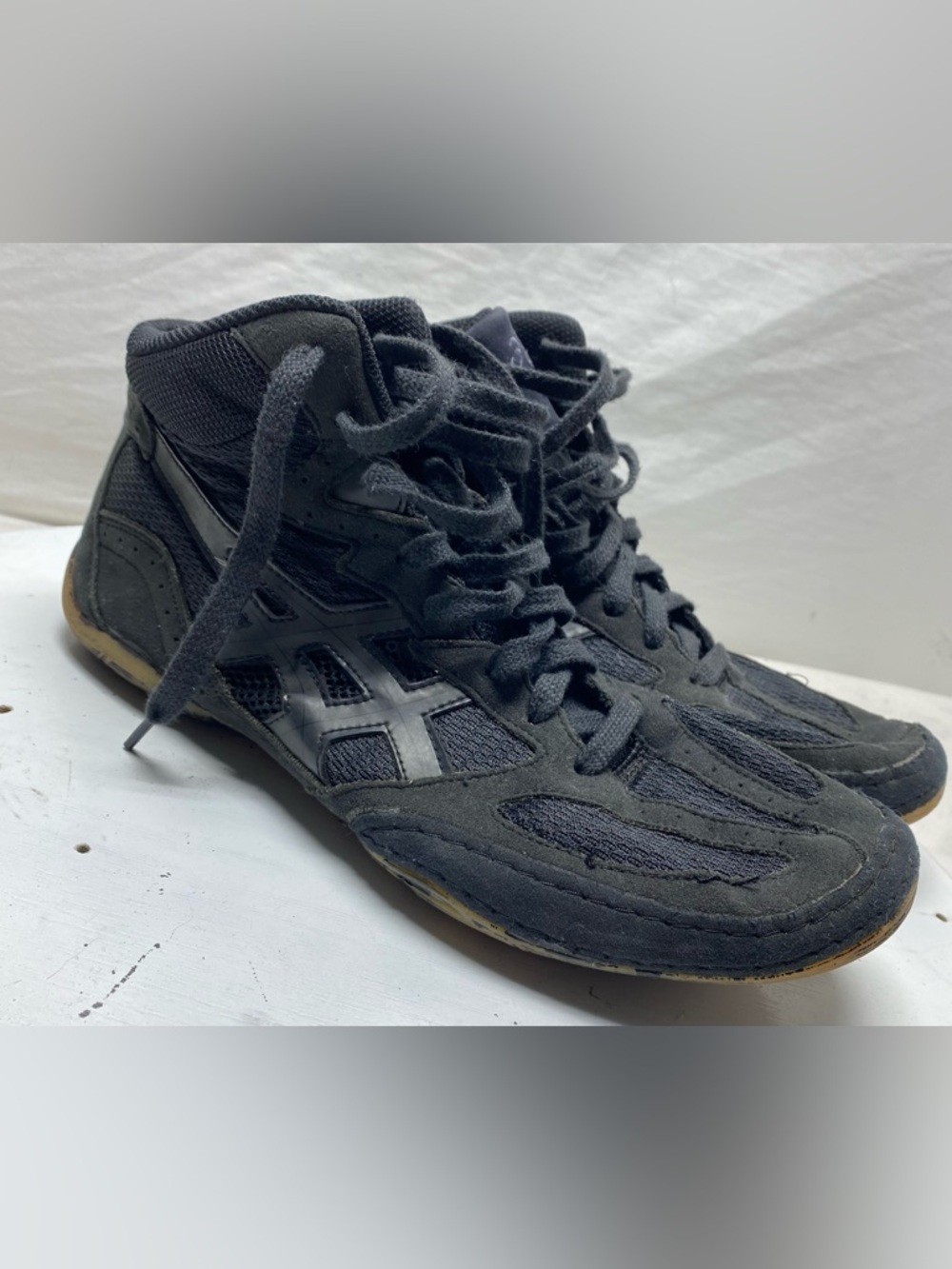 Asics Matflex 4 Black Wrestling Shoes Men’s Size 10.5 Black J306N